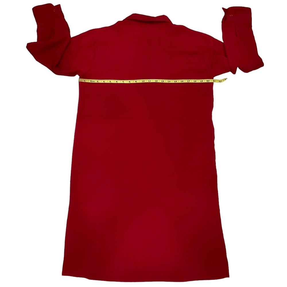 Aritzia Babaton Howitt Shirt Dress Jacket Red Utilitarian Pockets Women’… - Picture 15 of 16